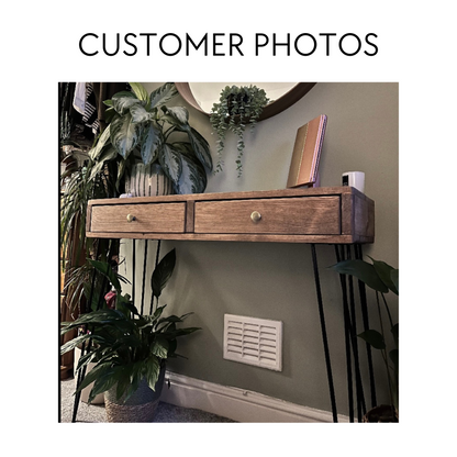 Wooden Desk and Hairpin Legs